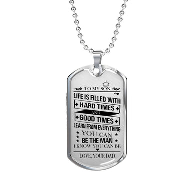 Father and Son Necklace Jewelry Love Dad Christmas Gifts, Birthday Gift Ideas fo